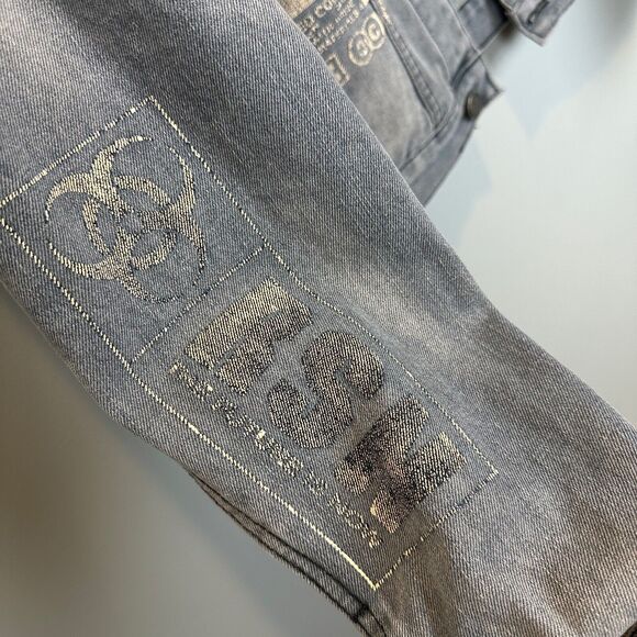 Reason Supply Co Grey Denim Jacket Mens Medium ApolloX - Picture 5 of 8